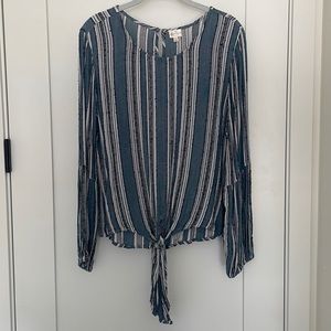 Tie front blouse